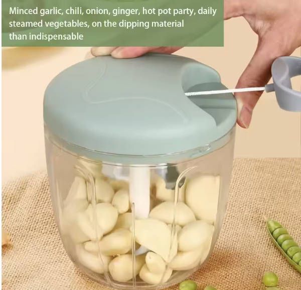 Kitchen tools garlic chopper manual rotary vegetable cutter fruit food chopper kitchen mixer meat grinder Fast delivery within 1-5 days