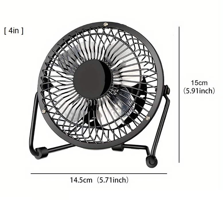 Desk Fan USB Small Fan Plug-in Silent Office Student Dormitory Table Brushless Fan High Wind 5 Inch Mesh Cover Removable Fast delivery within 1-5 days