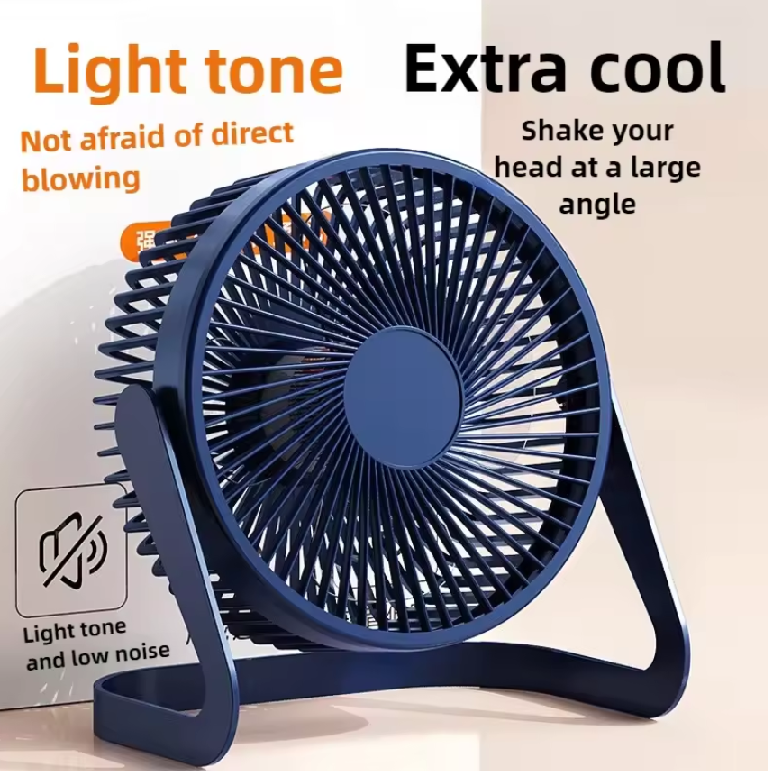 Desk Fan USB Small Fan Plug-in Silent Office Student Dormitory Table Brushless Fan High Wind 5 Inch Mesh Cover Removable Fast delivery within 1-5 days