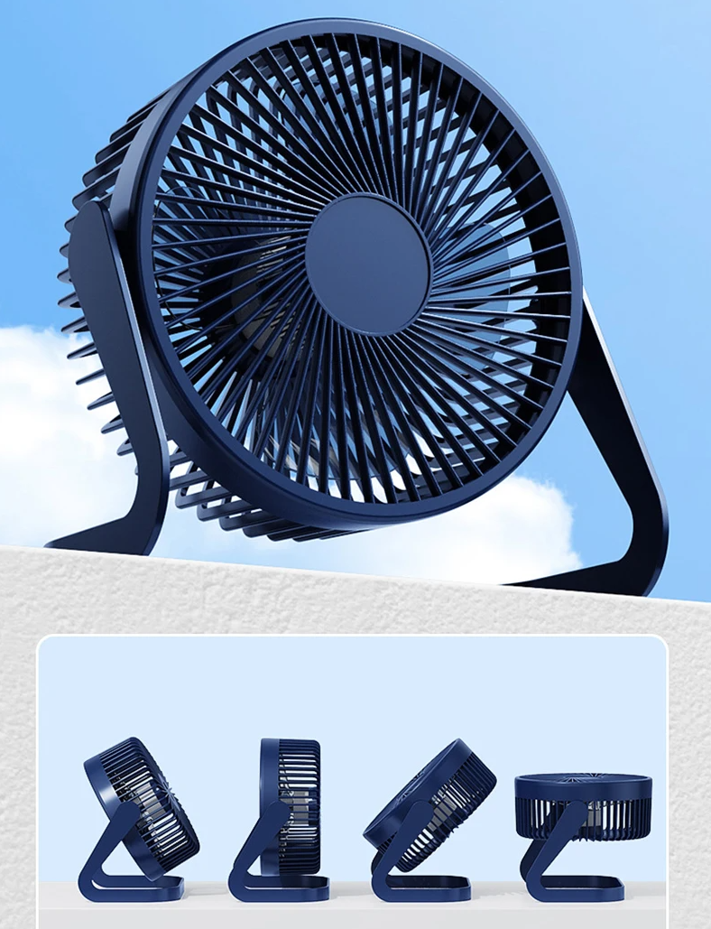 Desk Fan USB Small Fan Plug-in Silent Office Student Dormitory Table Brushless Fan High Wind 5 Inch Mesh Cover Removable Fast delivery within 1-5 days