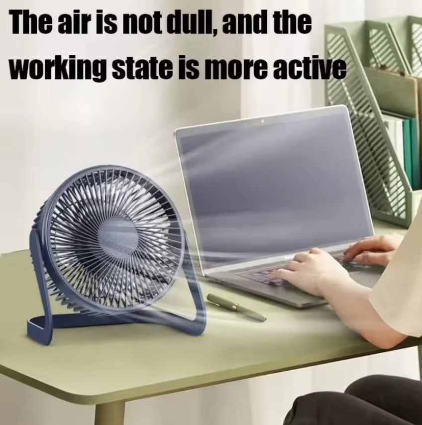 Desk Fan USB Small Fan Plug-in Silent Office Student Dormitory Table Brushless Fan High Wind 5 Inch Mesh Cover Removable Fast delivery within 1-5 days