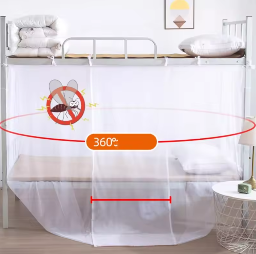 Fine Meshes Mosquito Large Square Net for Single Bed One Door Opening with Tieback Decorative for Home Bedroom Camping Travel Local fast delivery