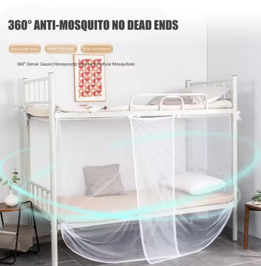 Fine Meshes Mosquito Large Square Net for Single Bed One Door Opening with Tieback Decorative for Home Bedroom Camping Travel Local fast delivery