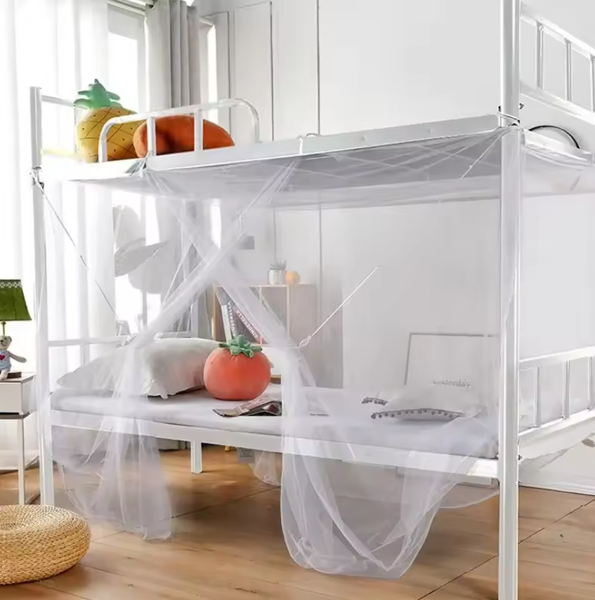 Fine Meshes Mosquito Large Square Net for Single Bed One Door Opening with Tieback Decorative for Home Bedroom Camping Travel Local fast delivery