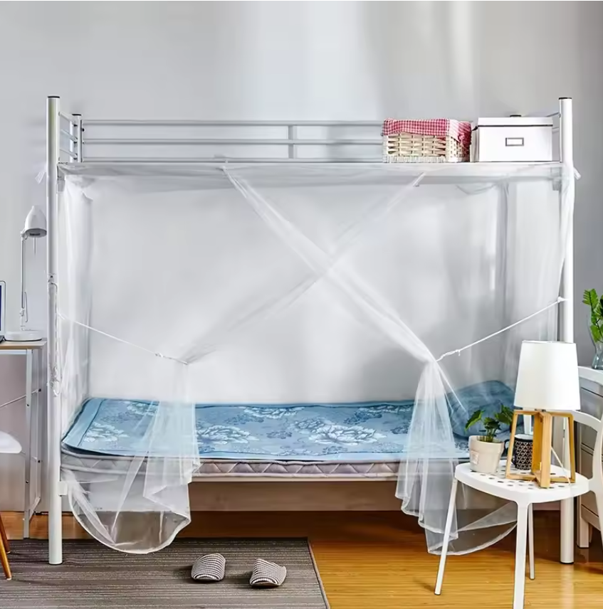 Fine Meshes Mosquito Large Square Net for Single Bed One Door Opening with Tieback Decorative for Home Bedroom Camping Travel Local fast delivery
