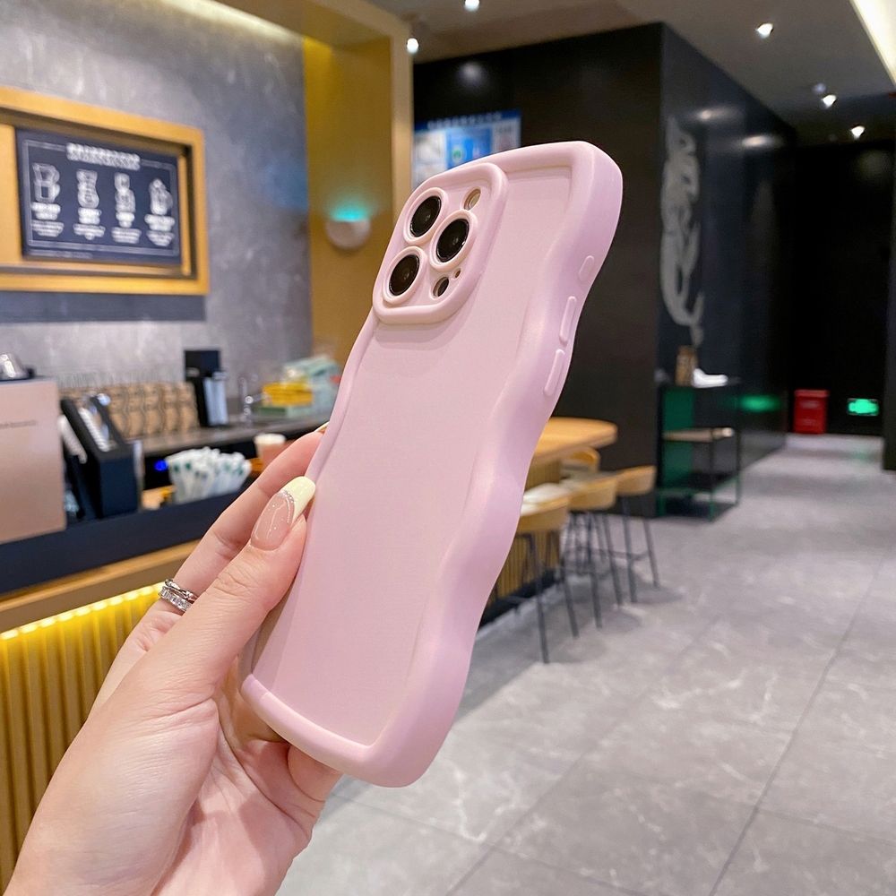 For iPhone 16 Pro Max 15 14 Plus 13 12 11 Pro Max  Full Protective Phone Case Wave Frame Anti Drop Cover