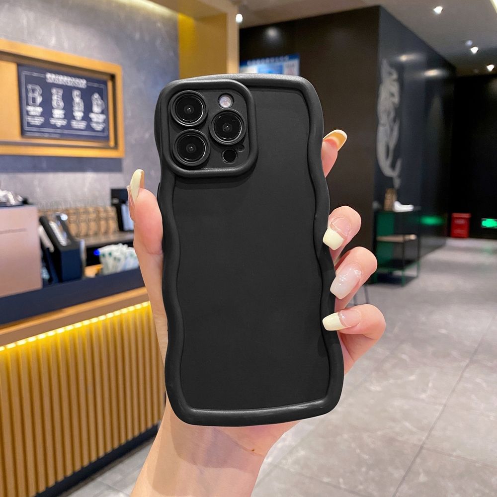 For iPhone 16 Pro Max 15 14 Plus 13 12 11 Pro Max  Full Protective Phone Case Wave Frame Anti Drop Cover
