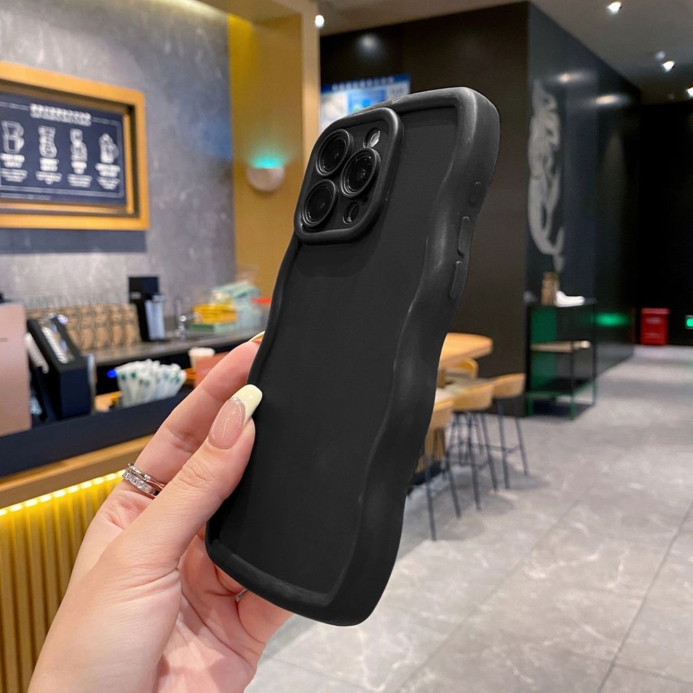 For iPhone 16 Pro Max 15 14 Plus 13 12 11 Pro Max  Full Protective Phone Case Wave Frame Anti Drop Cover
