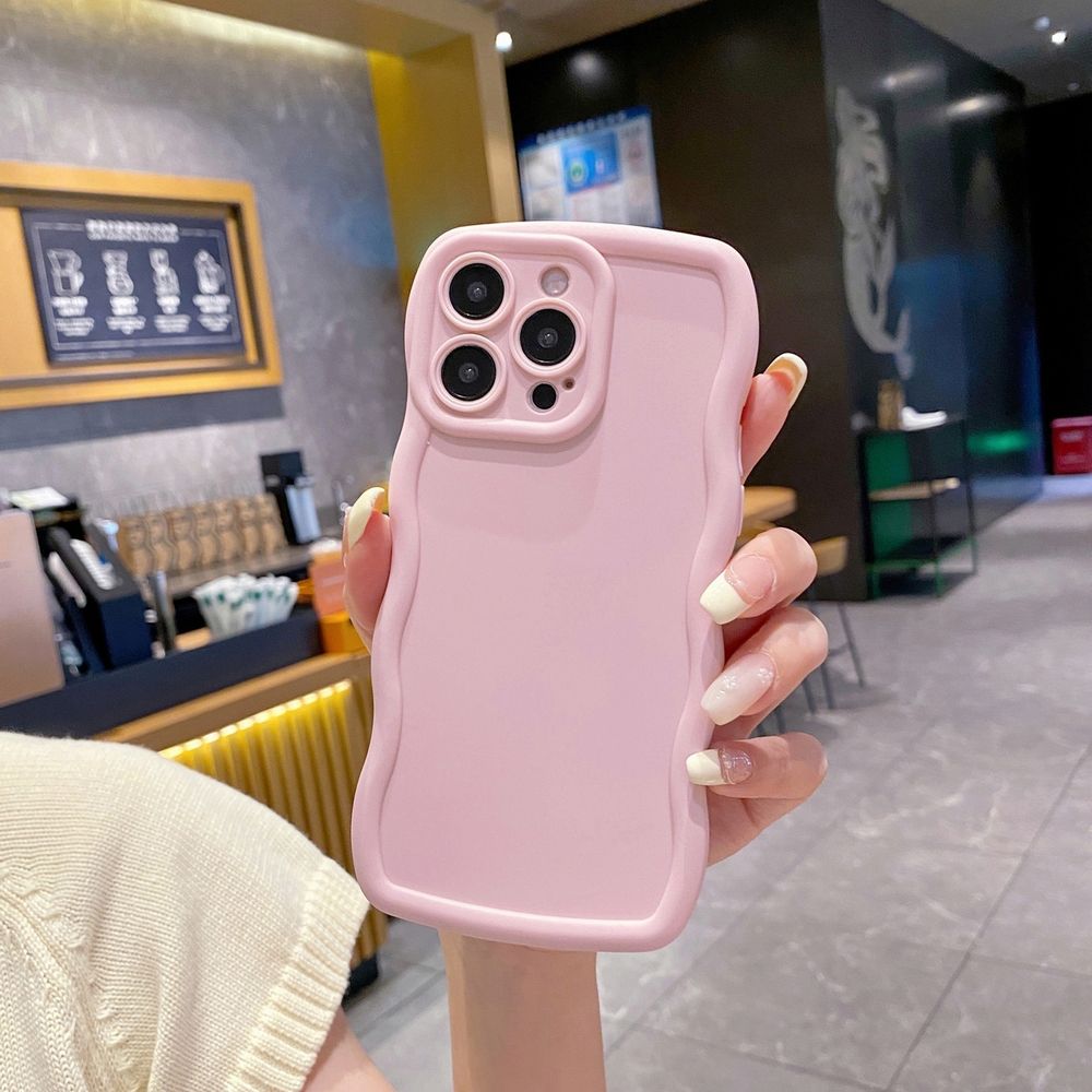 For iPhone 16 Pro Max 15 14 Plus 13 12 11 Pro Max  Full Protective Phone Case Wave Frame Anti Drop Cover