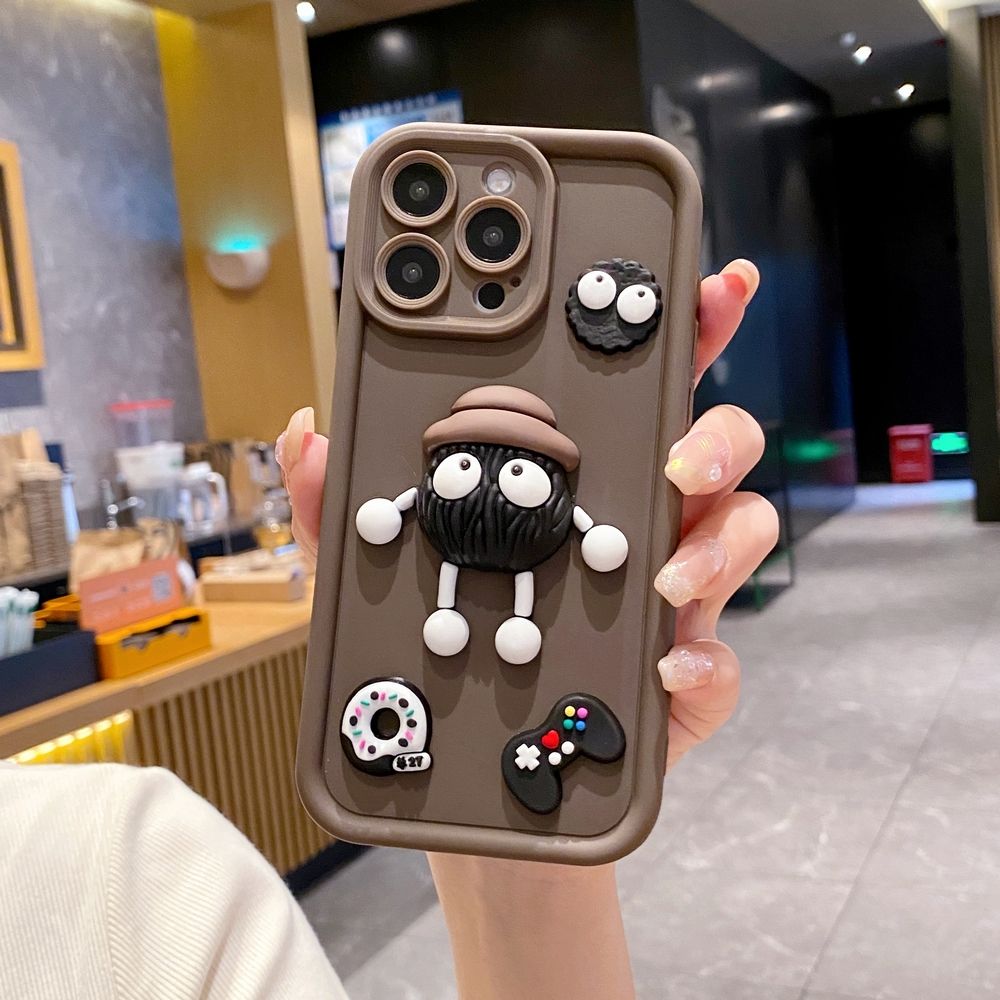 for iPhone 15 Pro Max 14 Plus 13 12 11 XR 8 7 SE 2022 XS Cute Chocolate Icecream Full Protective Phone Case Anti Drop Cover