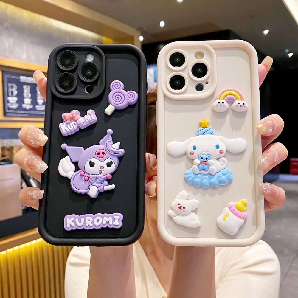 for Realme C67 C53 C51 Note 50 C21Y C25Y C33 C30 C35 9i  Nifty Kuromi Cinnamoroll Full Protective Phone Case Anti Drop Cover