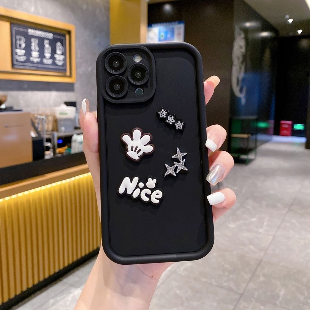 for iPhone 15 Pro Max 14 Plus 13 12 11 XR 8 7 SE 2022 XS Nice Shinny Stone Full Protective Phone Case Anti Drop Cover