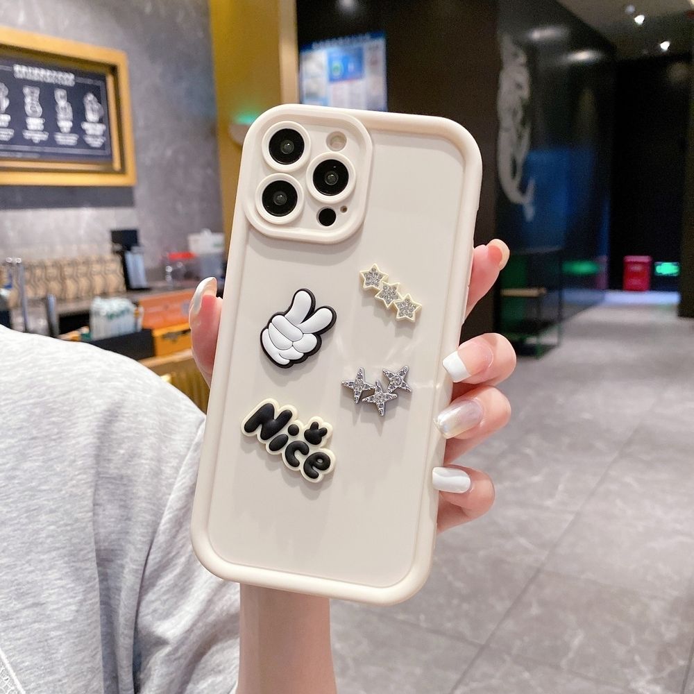 for iPhone 15 Pro Max 14 Plus 13 12 11 XR 8 7 SE 2022 XS Nice Shinny Stone Full Protective Phone Case Anti Drop Cover