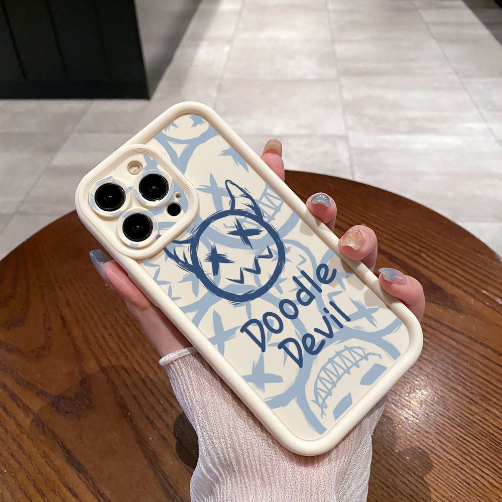 for iPhone 15 Pro Max 14 Plus 13 12 11 XR 8 7 SE 2022 XS Doodie Devil Full Protective Phone Case Anti Drop Cover