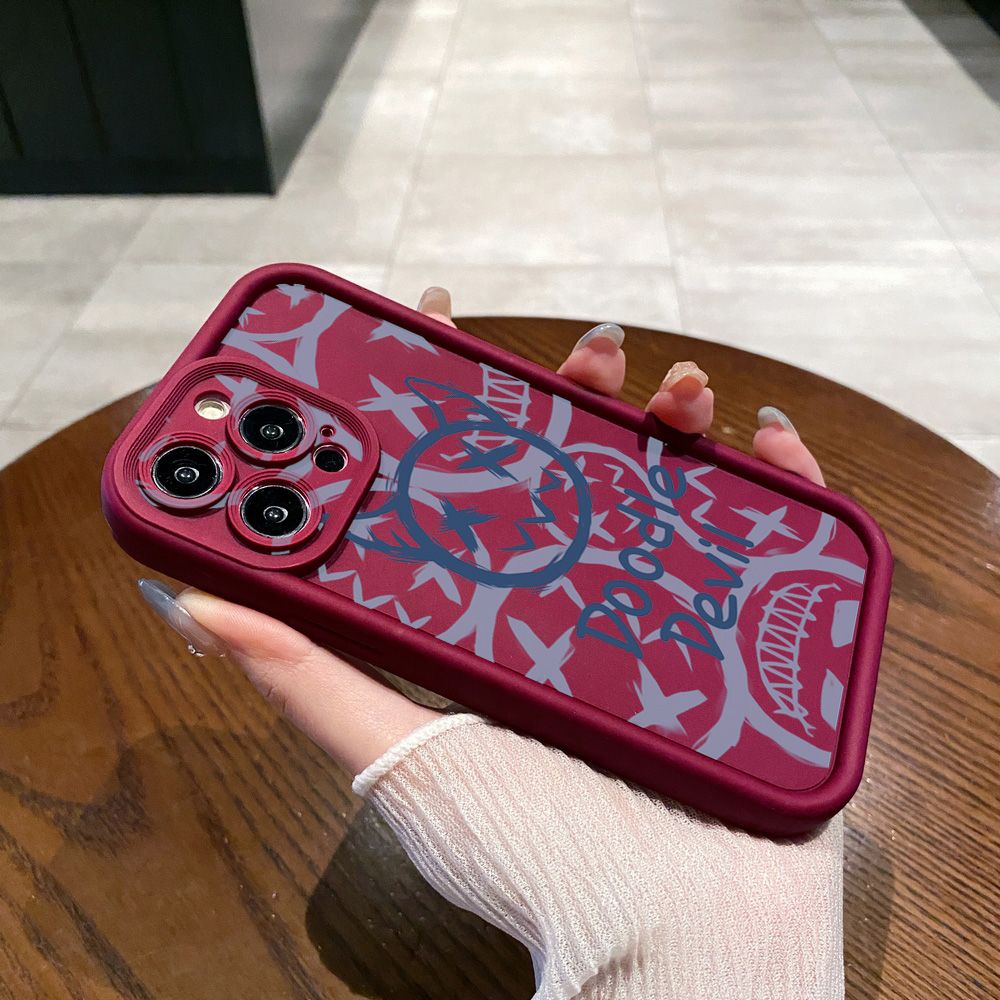 for iPhone 15 Pro Max 14 Plus 13 12 11 XR 8 7 SE 2022 XS Doodie Devil Full Protective Phone Case Anti Drop Cover