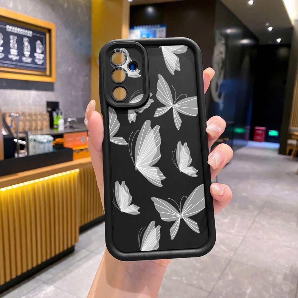 for Samsung Galaxy A15 A05 A35 A55 A14 A34 A33 A53 A73 A32 A52S A72 Drawing Butterfly Retro Full Protective Phone Case Anti Drop Cover
