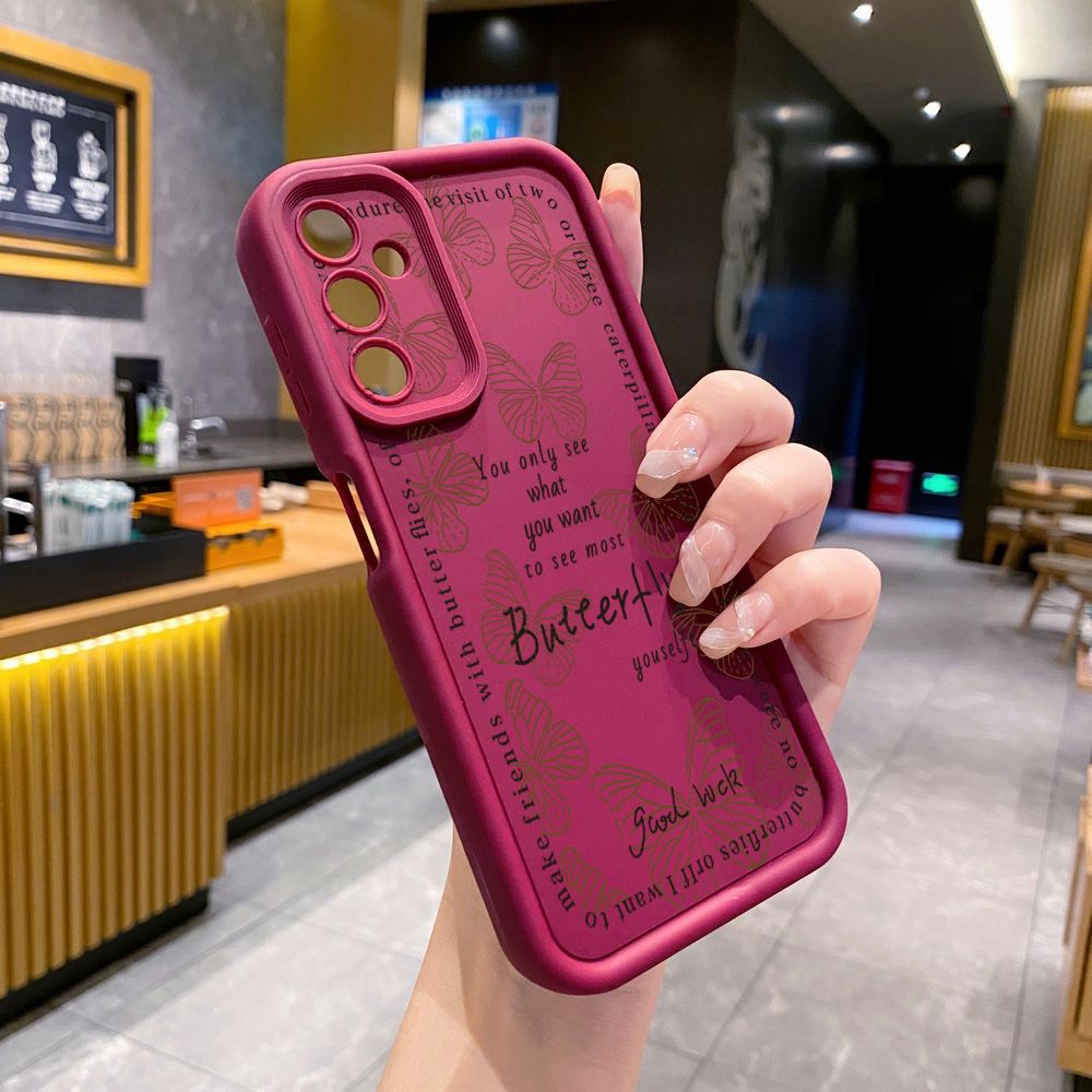 for Samsung Galaxy A15 A05 A35 A55 A14 A34 A33 A53 A73 A32 A52S A72 Drawing Butterfly Retro Full Protective Phone Case Anti Drop Cover