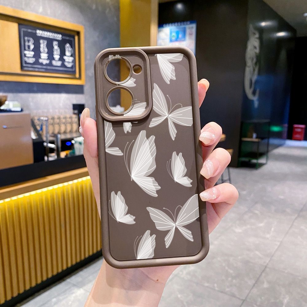 for VIVO Y17S Y27 T1X Y02S Y21S Y02 Y33S Y12S Y18 Y38 Drawing Butterfly Retro Full Protective Phone Case Anti Drop Cover