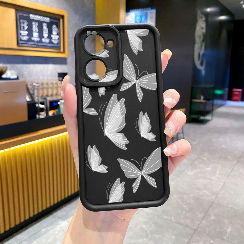 for VIVO Y17S Y27 T1X Y02S Y21S Y02 Y33S Y12S Y18 Y38 Drawing Butterfly Retro Full Protective Phone Case Anti Drop Cover