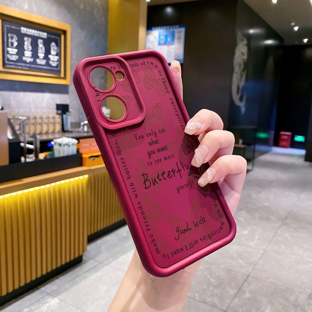 for VIVO Y17S Y27 T1X Y02S Y21S Y02 Y33S Y12S Y18 Y38 Drawing Butterfly Retro Full Protective Phone Case Anti Drop Cover