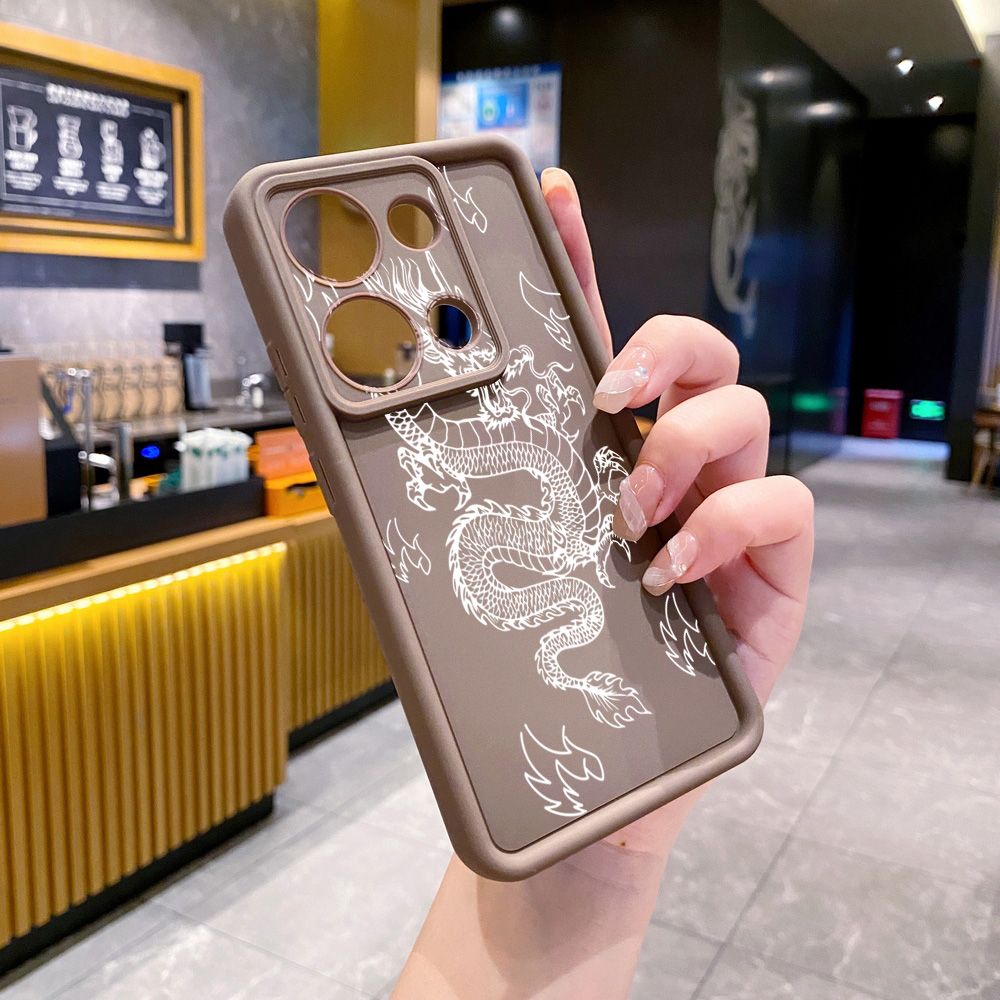 for Xiaomi Redmi Note 13 Pro 5G 12S 4G 12 Turbo 11S 13C 12C Chinese Fire Dragon Full Protective Phone Case Anti Drop Cover