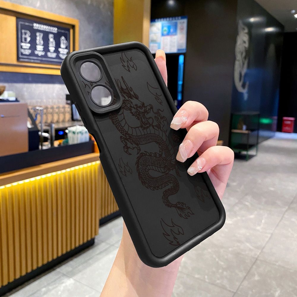 for OPPO A60 A18 A38 A17 A16 A57 A77 4G A59 A98 A78 A58 5G Chinese Dragon Full Protective Phone Case Anti Drop Cover