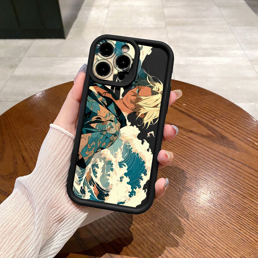 for iPhone 15 Pro Max 14 Plus 13 12 11 XR 8 7 SE 2022 XS One Piece Zoro Luffy Full Protective Phone Case Anti Drop Cover