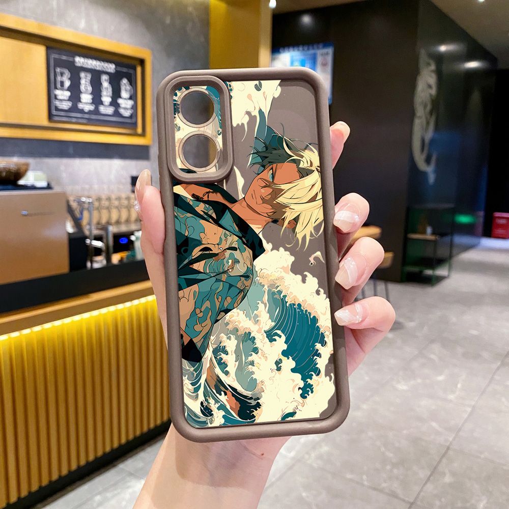 for OPPO A60 A18 A38 A17 A16 A57 A77 4G A59 A98 A78 A58 5G One Piece Zoro Luffy Full Protective Phone Case Anti Drop Cover