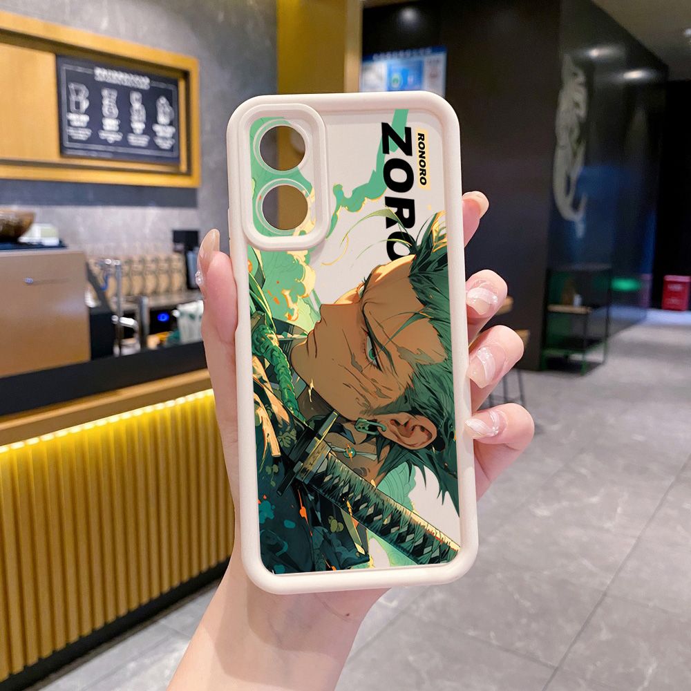 for OPPO A60 A18 A38 A17 A16 A57 A77 4G A59 A98 A78 A58 5G One Piece Zoro Luffy Full Protective Phone Case Anti Drop Cover