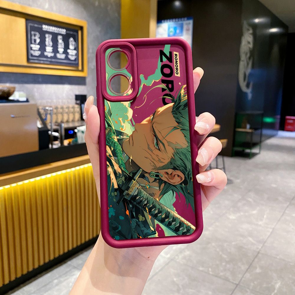 for OPPO A60 A18 A38 A17 A16 A57 A77 4G A59 A98 A78 A58 5G One Piece Zoro Luffy Full Protective Phone Case Anti Drop Cover