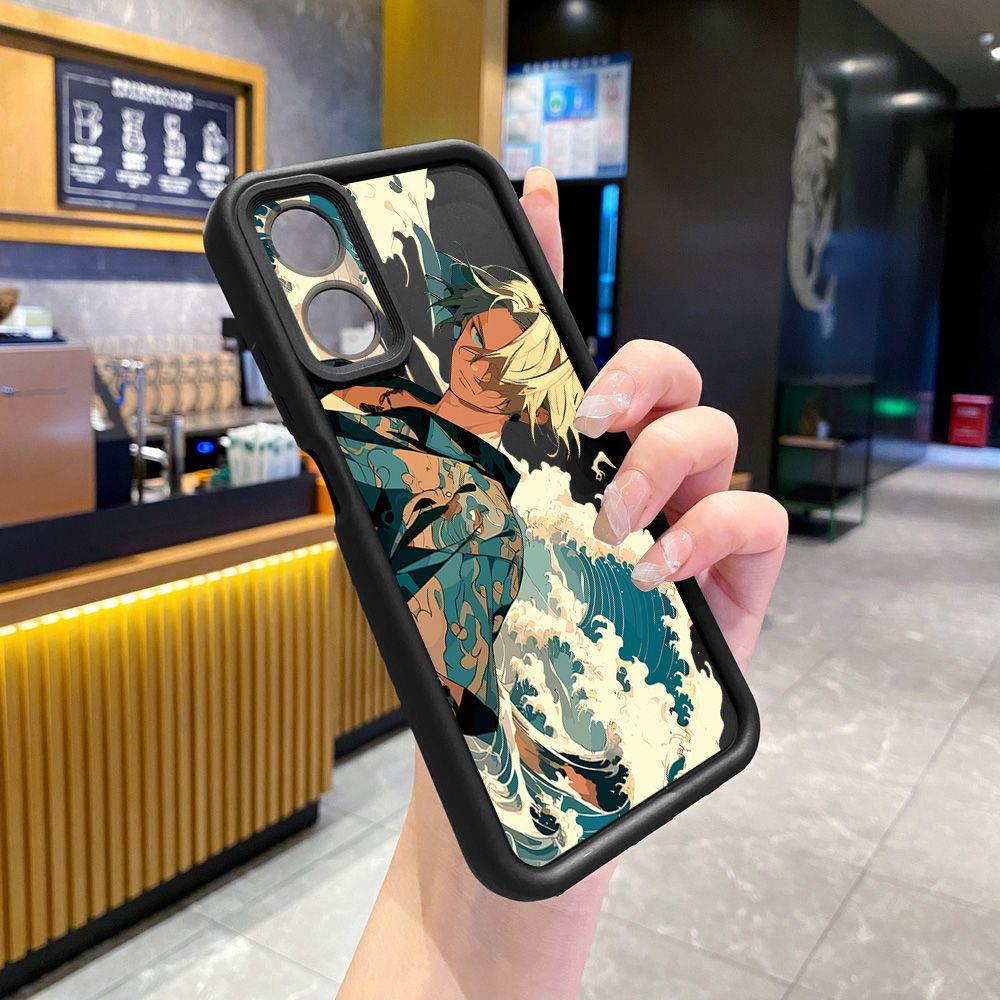 for OPPO A60 A18 A38 A17 A16 A57 A77 4G A59 A98 A78 A58 5G One Piece Zoro Luffy Full Protective Phone Case Anti Drop Cover
