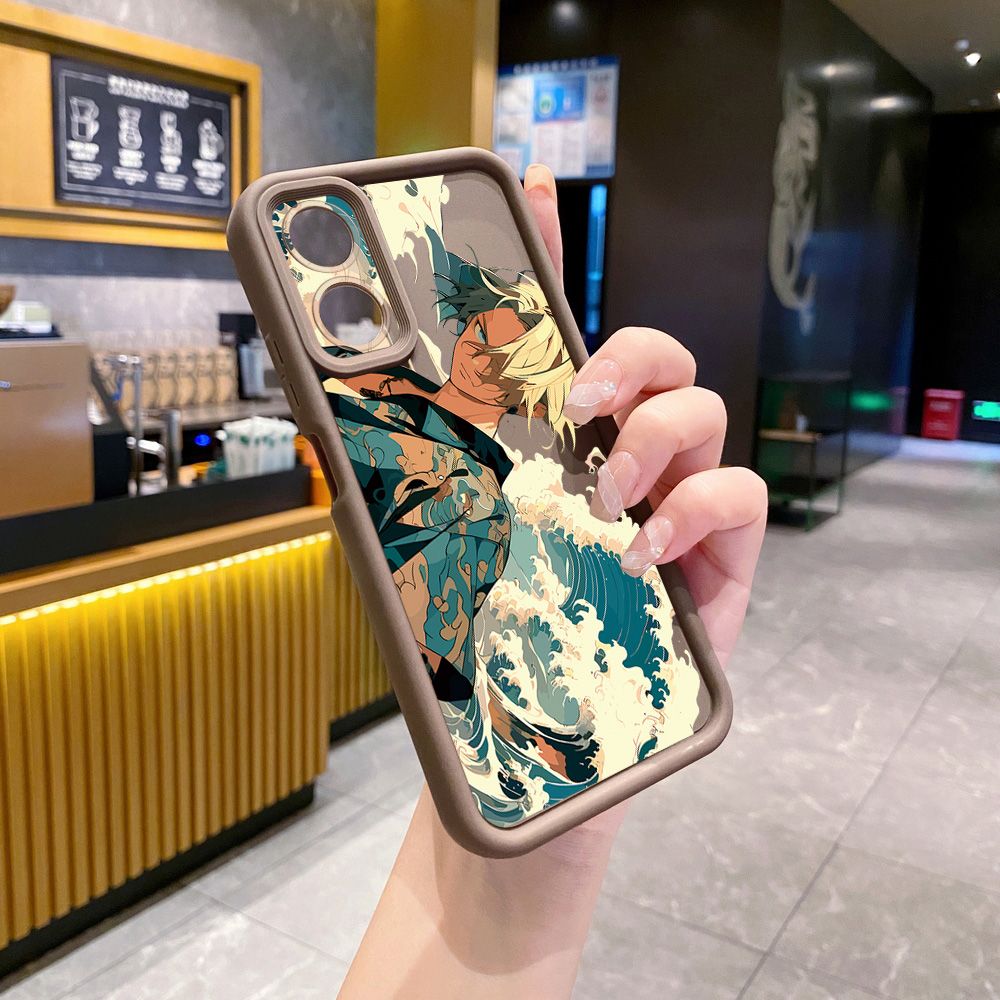 for OPPO A60 A18 A38 A17 A16 A57 A77 4G A59 A98 A78 A58 5G One Piece Zoro Luffy Full Protective Phone Case Anti Drop Cover