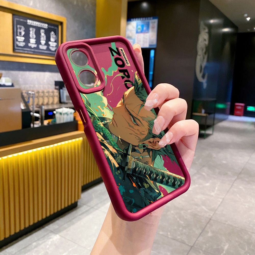 for OPPO A60 A18 A38 A17 A16 A57 A77 4G A59 A98 A78 A58 5G One Piece Zoro Luffy Full Protective Phone Case Anti Drop Cover