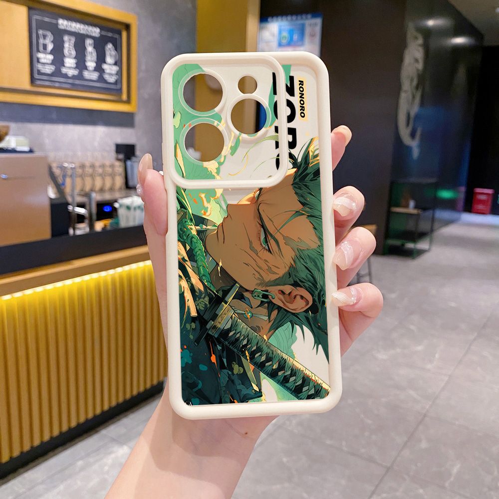 for Infinix Hot 40i 40 Pro 30 Play Note 30 Smart 8 One Piece Zoro Luffy Full Protective Phone Case Anti Drop Cover