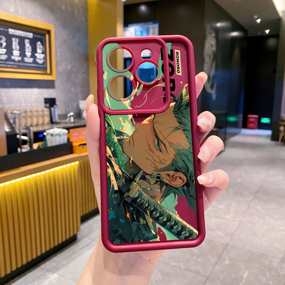 for Infinix Hot 40i 40 Pro 30 Play Note 30 Smart 8 One Piece Zoro Luffy Full Protective Phone Case Anti Drop Cover