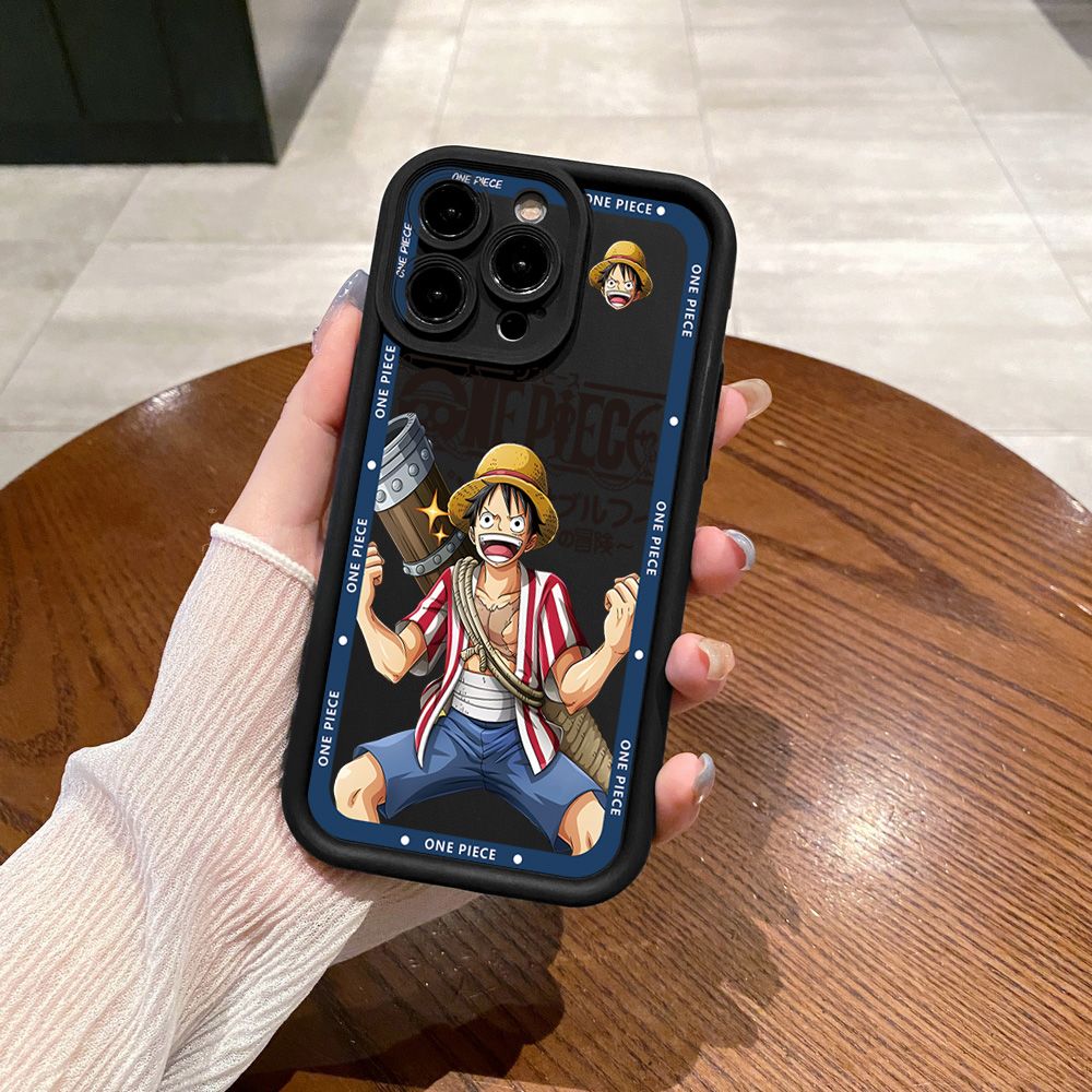 for iPhone 15 Pro Max 14 Plus 13 12 11 XR 8 7 SE 2022 XS One Piece Luffy Nami Full Protective Phone Case Anti Drop Cover