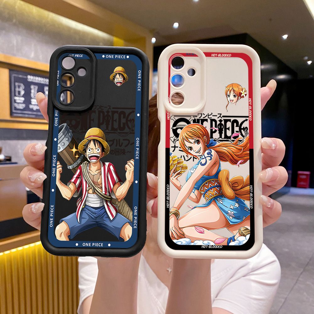 for Samsung Galaxy A15 A05 A35 A55 A14 A34 A33 A53 A73 A32 A52S A72 One Piece Luffy Nami Full Protective Phone Case Anti Drop Cover