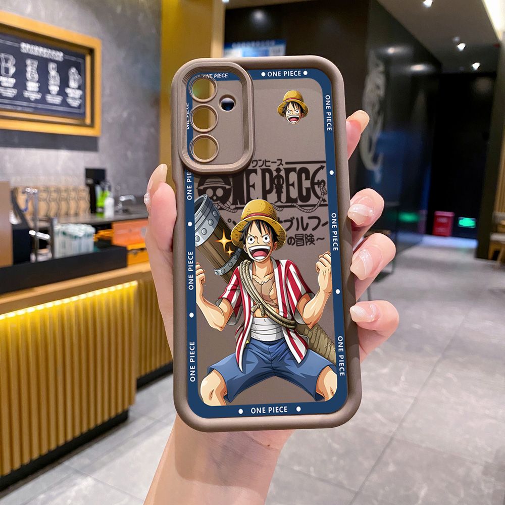 for Samsung Galaxy A15 A05 A35 A55 A14 A34 A33 A53 A73 A32 A52S A72 One Piece Luffy Nami Full Protective Phone Case Anti Drop Cover