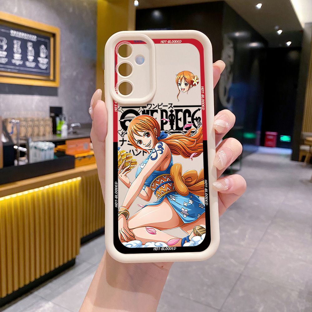 for Samsung Galaxy A15 A05 A35 A55 A14 A34 A33 A53 A73 A32 A52S A72 One Piece Luffy Nami Full Protective Phone Case Anti Drop Cover