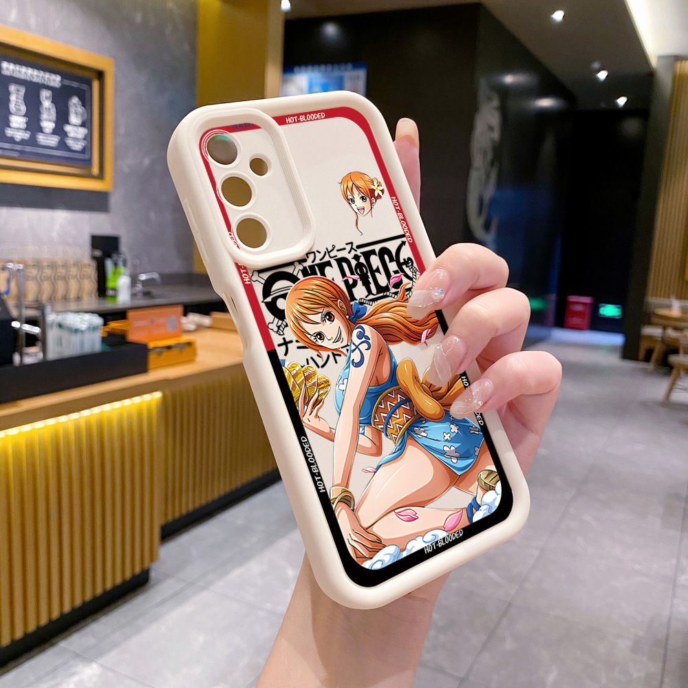 for Samsung Galaxy A15 A05 A35 A55 A14 A34 A33 A53 A73 A32 A52S A72 One Piece Luffy Nami Full Protective Phone Case Anti Drop Cover