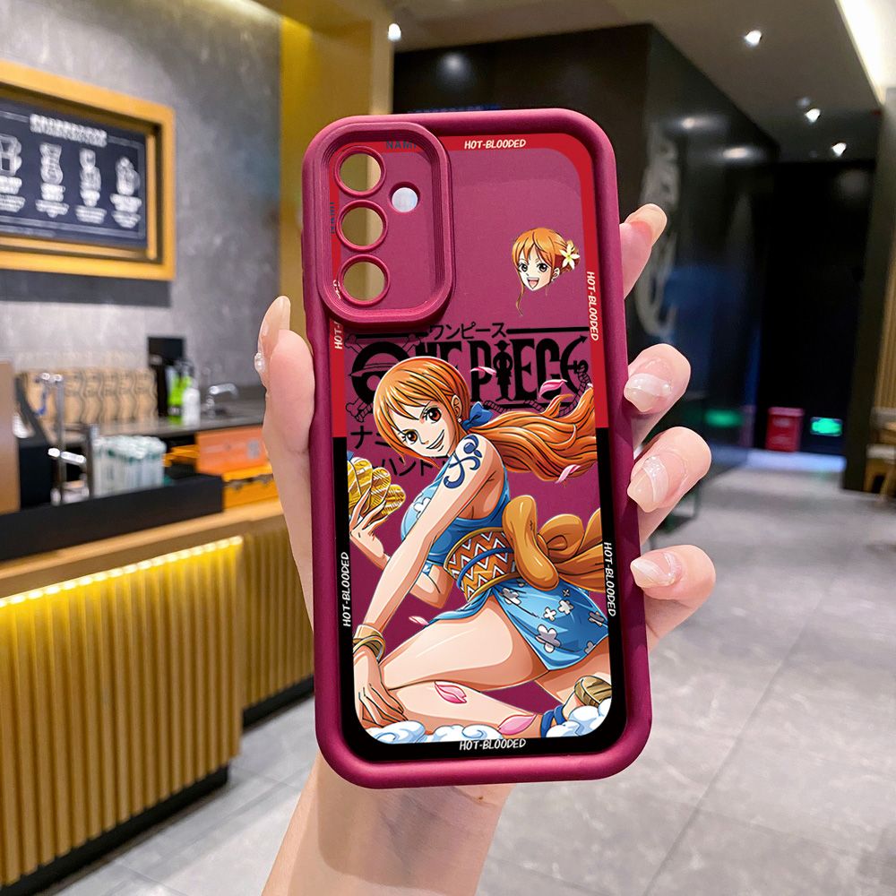 for Samsung Galaxy A15 A05 A35 A55 A14 A34 A33 A53 A73 A32 A52S A72 One Piece Luffy Nami Full Protective Phone Case Anti Drop Cover
