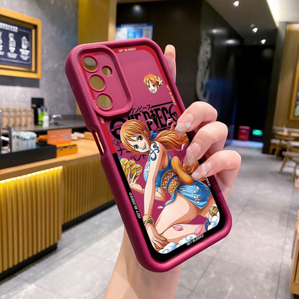 for Samsung Galaxy A15 A05 A35 A55 A14 A34 A33 A53 A73 A32 A52S A72 One Piece Luffy Nami Full Protective Phone Case Anti Drop Cover