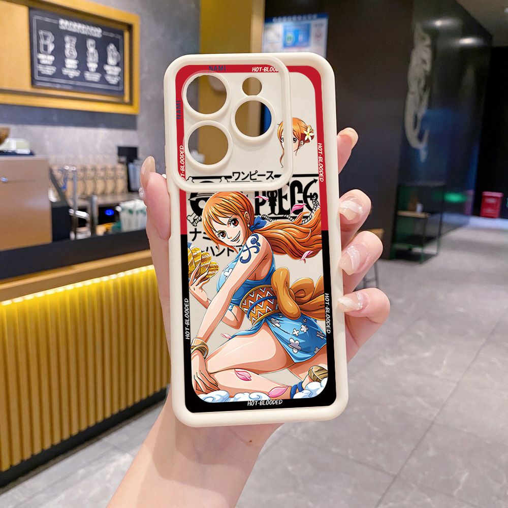 for Infinix Hot 40i 40 Pro 30 Play Note 30 Smart 8 One Piece Luffy Nami Full Protective Phone Case Anti Drop Cover