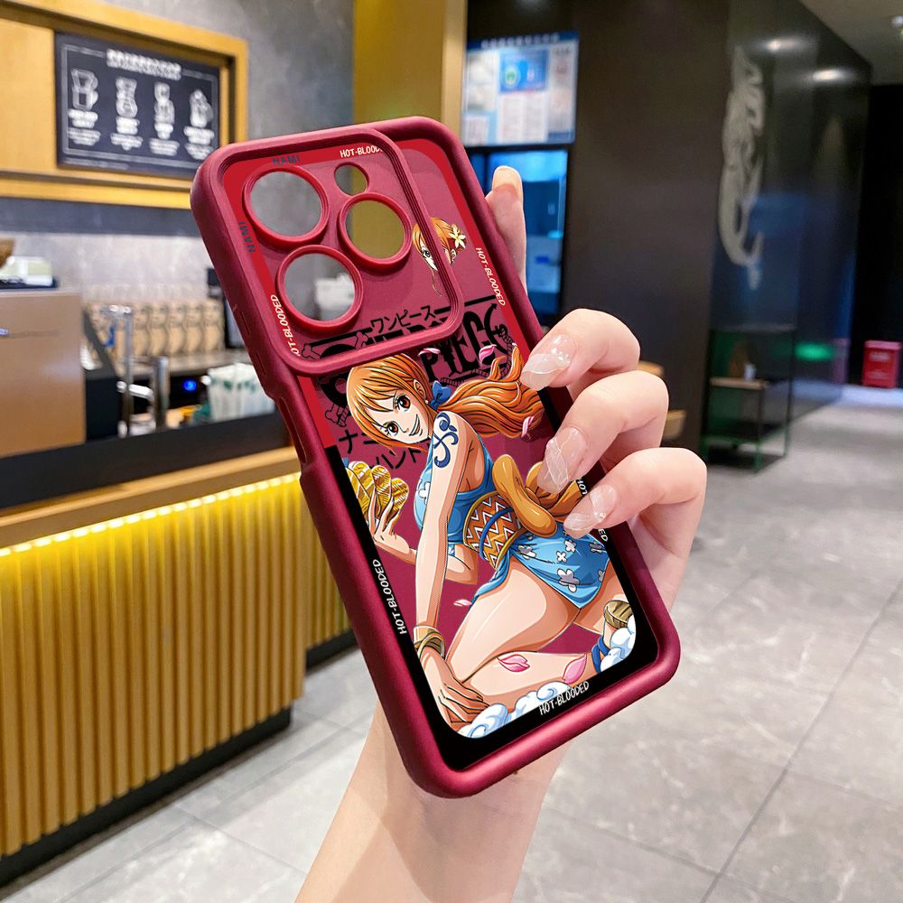 for Infinix Hot 40i 40 Pro 30 Play Note 30 Smart 8 One Piece Luffy Nami Full Protective Phone Case Anti Drop Cover