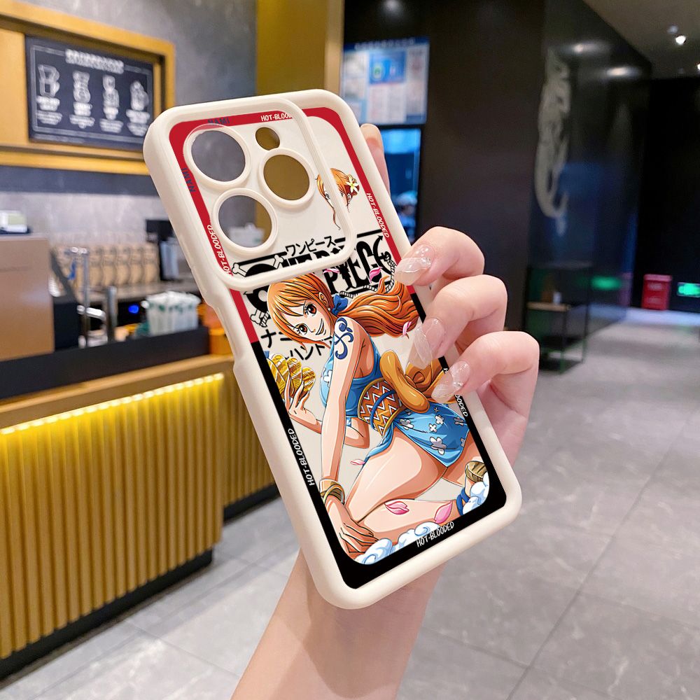 for Infinix Hot 40i 40 Pro 30 Play Note 30 Smart 8 One Piece Luffy Nami Full Protective Phone Case Anti Drop Cover