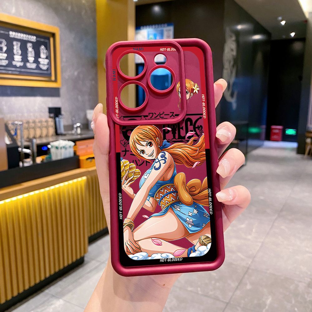 for Infinix Hot 40i 40 Pro 30 Play Note 30 Smart 8 One Piece Luffy Nami Full Protective Phone Case Anti Drop Cover