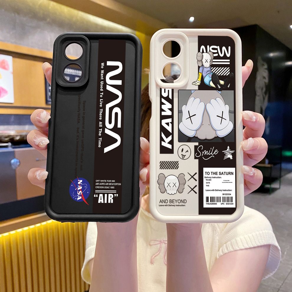 for Realme C67 C53 C51 Note 50 C21Y C25Y C33 C30 C35 9i NASA Kaws Full Protective Phone Case Anti Drop Cover