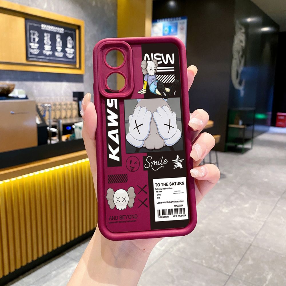 for Realme C67 C53 C51 Note 50 C21Y C25Y C33 C30 C35 9i NASA Kaws Full Protective Phone Case Anti Drop Cover