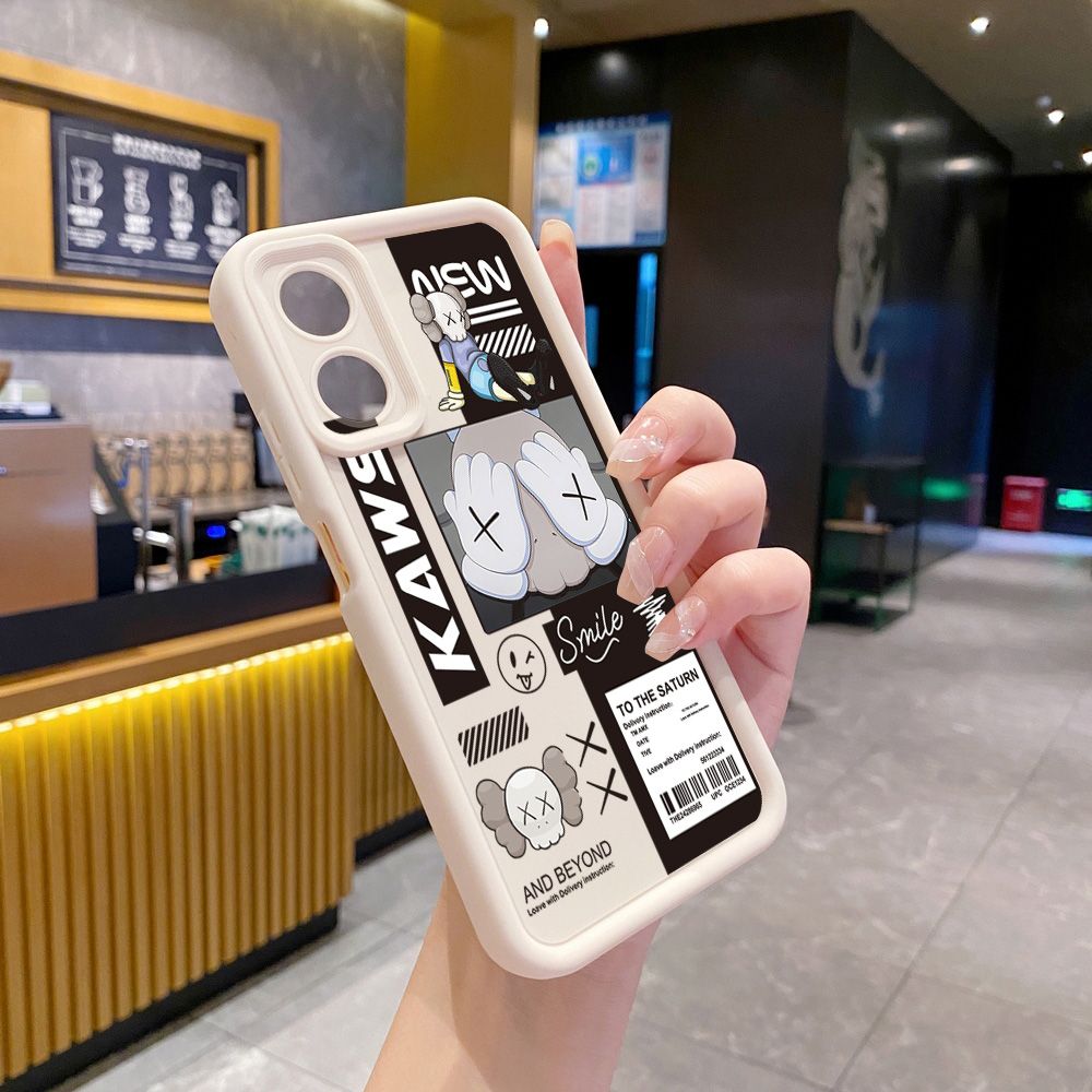 for Realme C67 C53 C51 Note 50 C21Y C25Y C33 C30 C35 9i NASA Kaws Full Protective Phone Case Anti Drop Cover