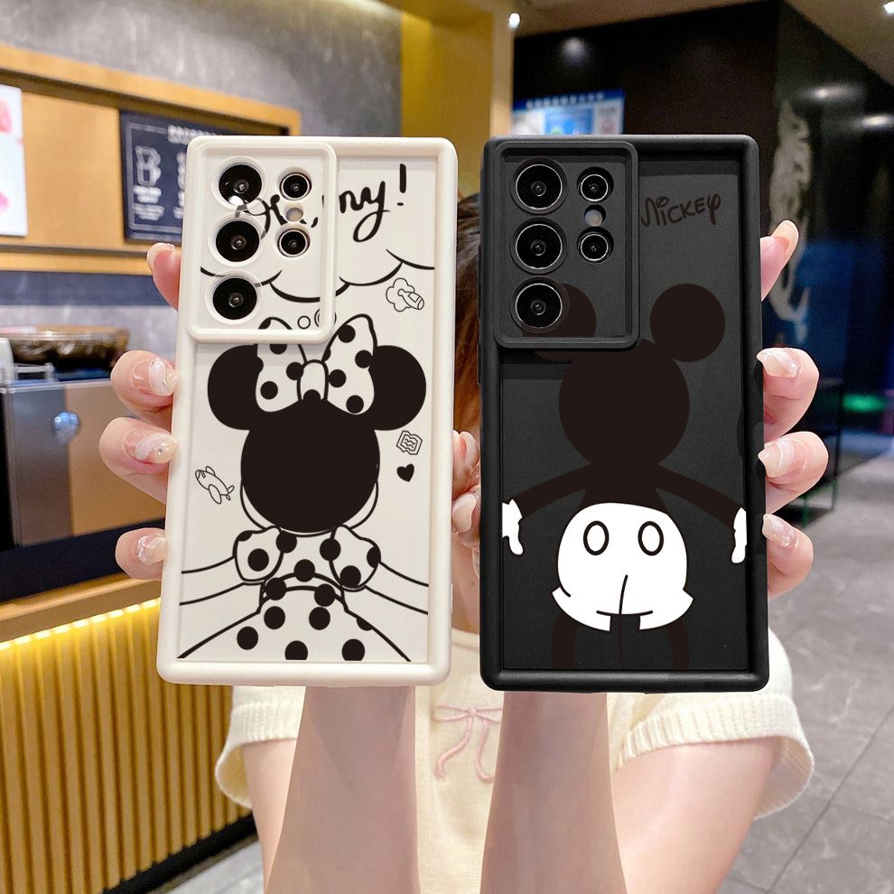 for Samsung Galaxy S24 S23 Ultra S22 Plus S21 FE S20 Mickey Minne Full Protective Phone Case Anti Drop Cover